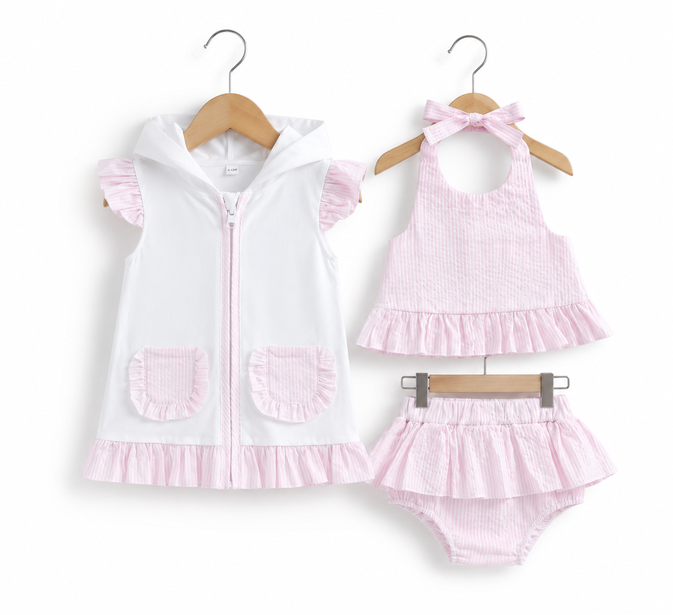 3 Piece Pink Swim Set