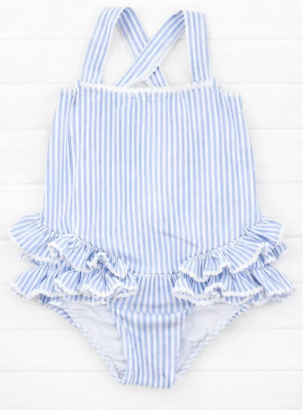 Stripe Frill Swimsuit