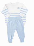 Organic Cotton Blue and White Knit Set