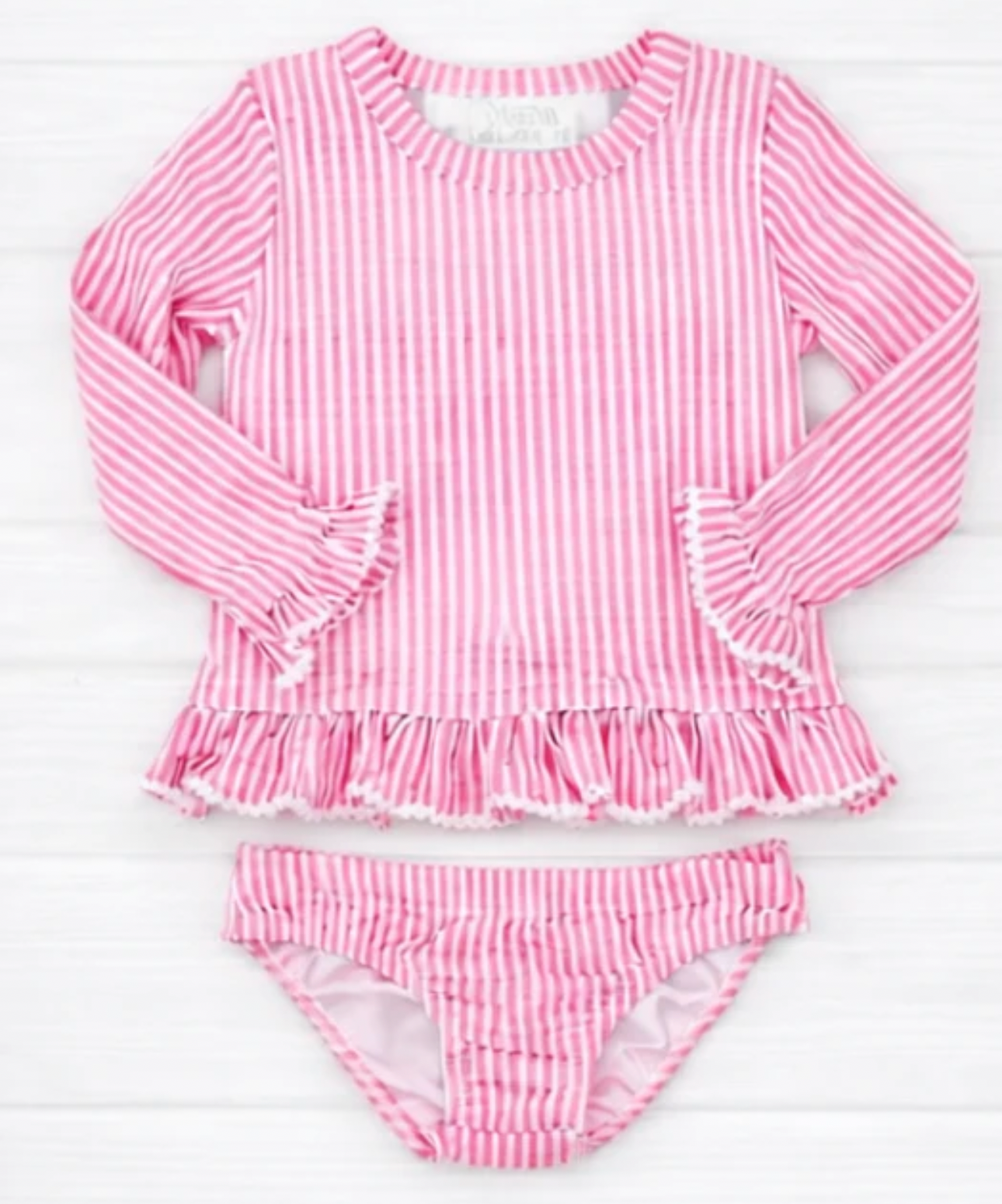 Stripe Rash Guard Swim Set