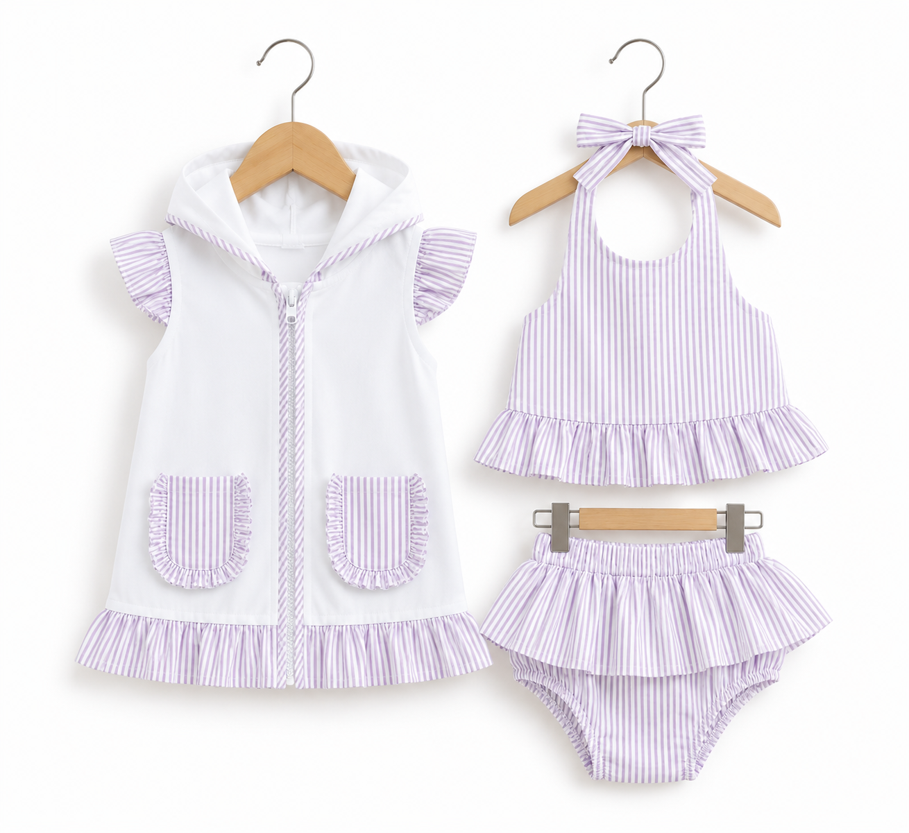 3 Piece Lilac Swim Set