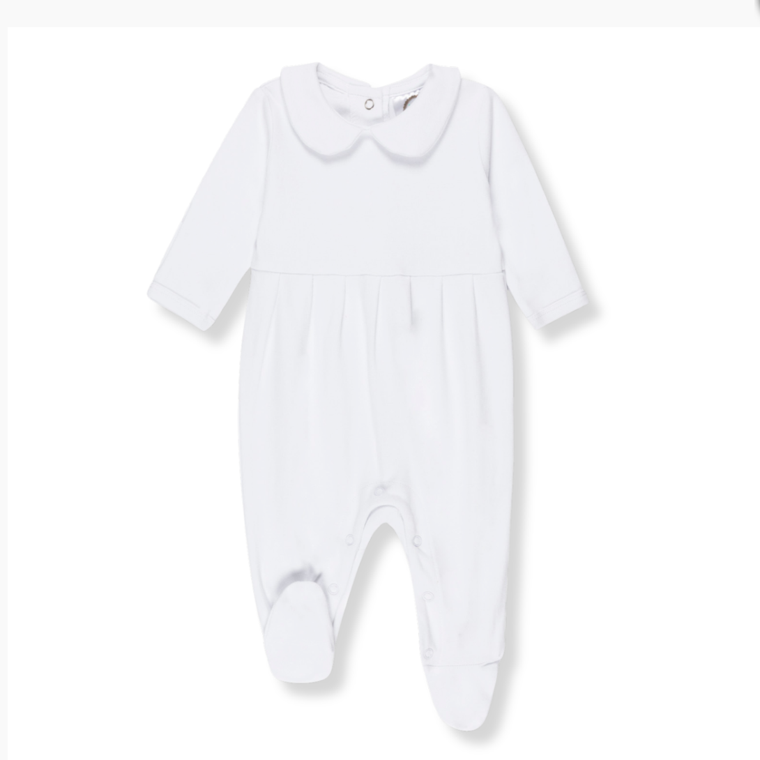 Unisex Baby White Sleepsuit