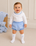 Baby Blue Pique Bloomer