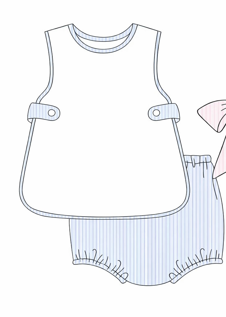 Boys Baby Blue Stripe Set