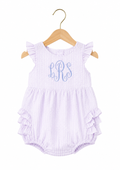 Lilac Stripe Frilly Romper