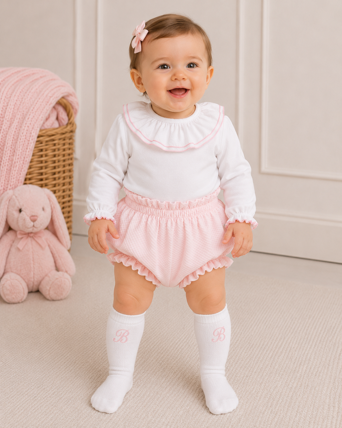 Baby Pink Pique Bloomer