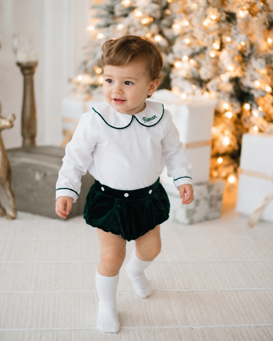 Green Velvet Jam Pant Set