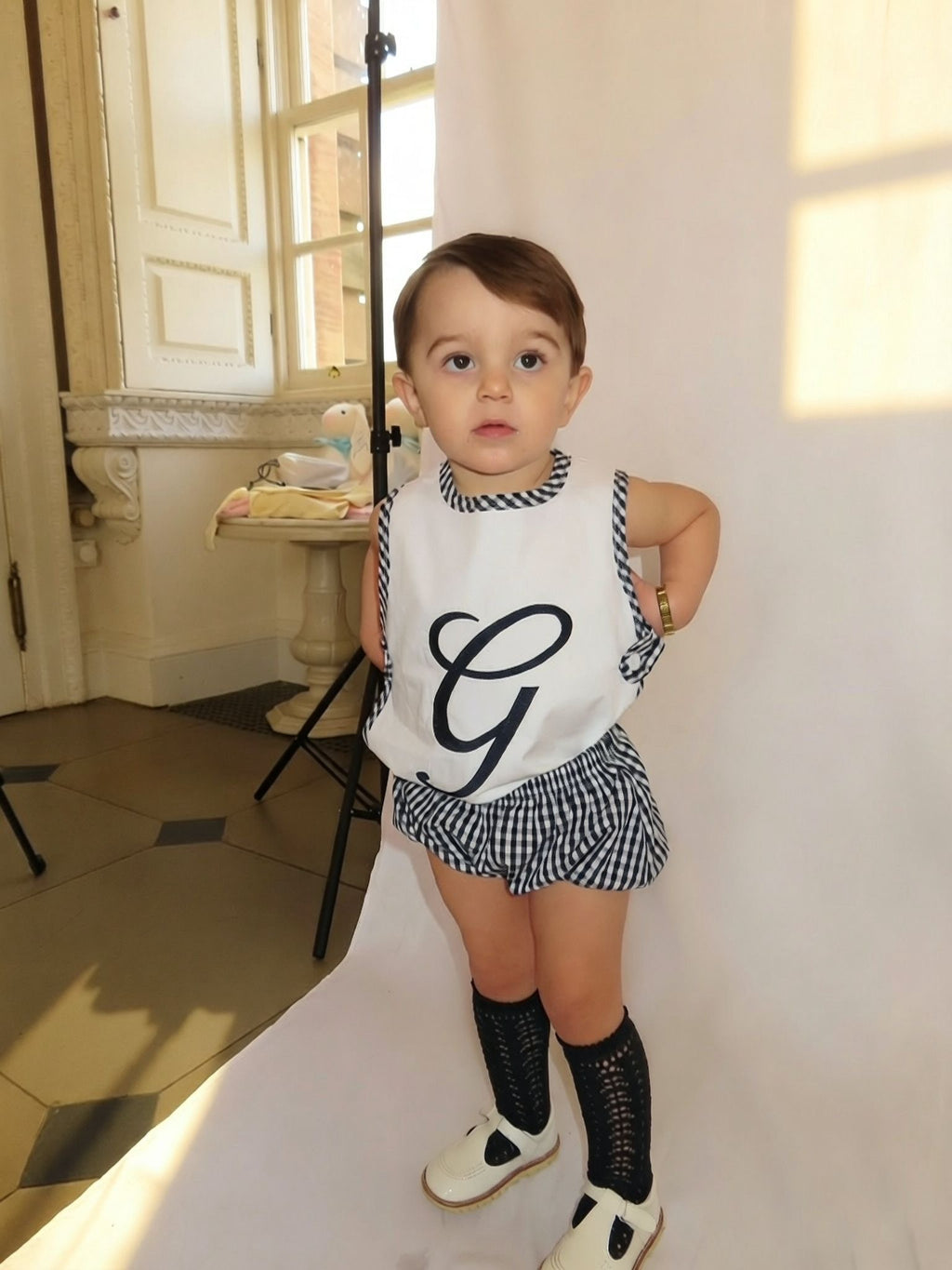 PRE ORDER - Navy Gingham Set