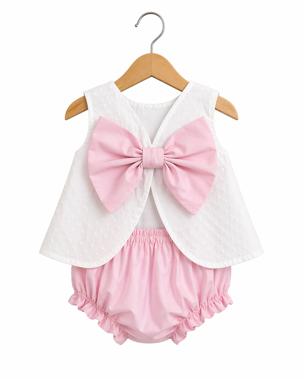 Swiss Dot Bow Back