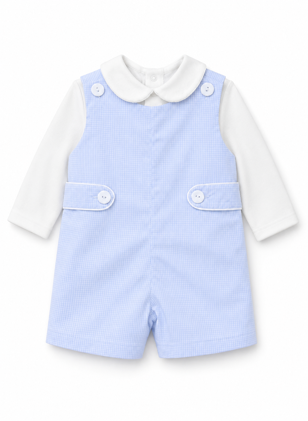 Blue Gingham Dunagree Set