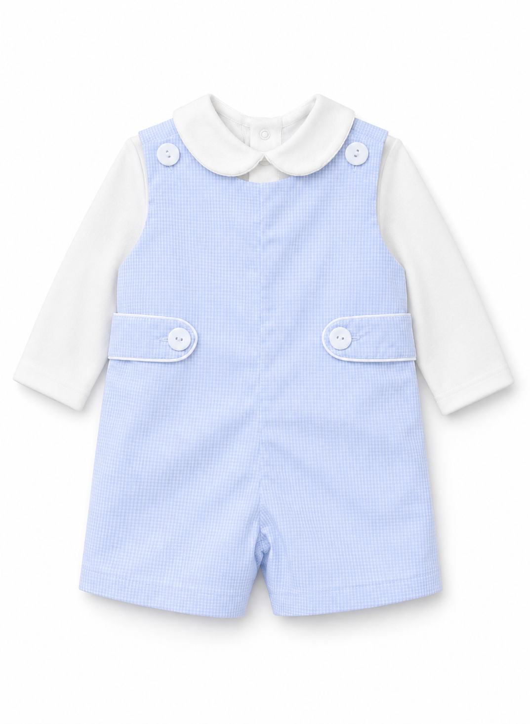 Blue Gingham Dunagree Set