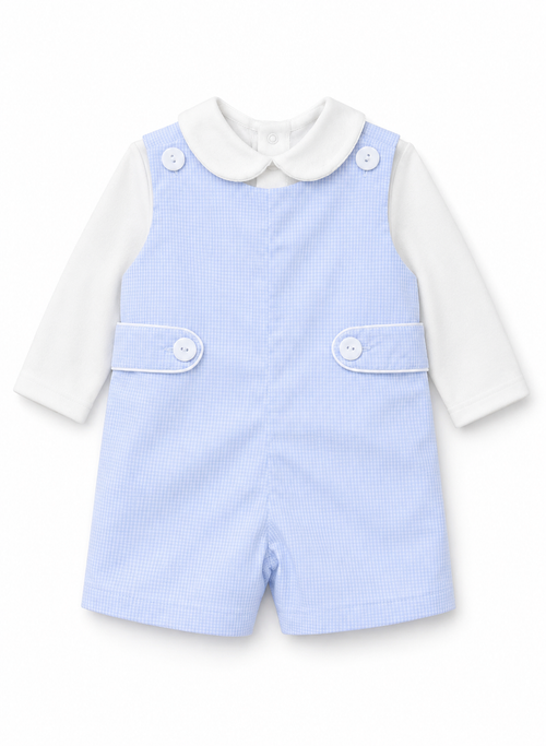 Blue Gingham Dunagree Set