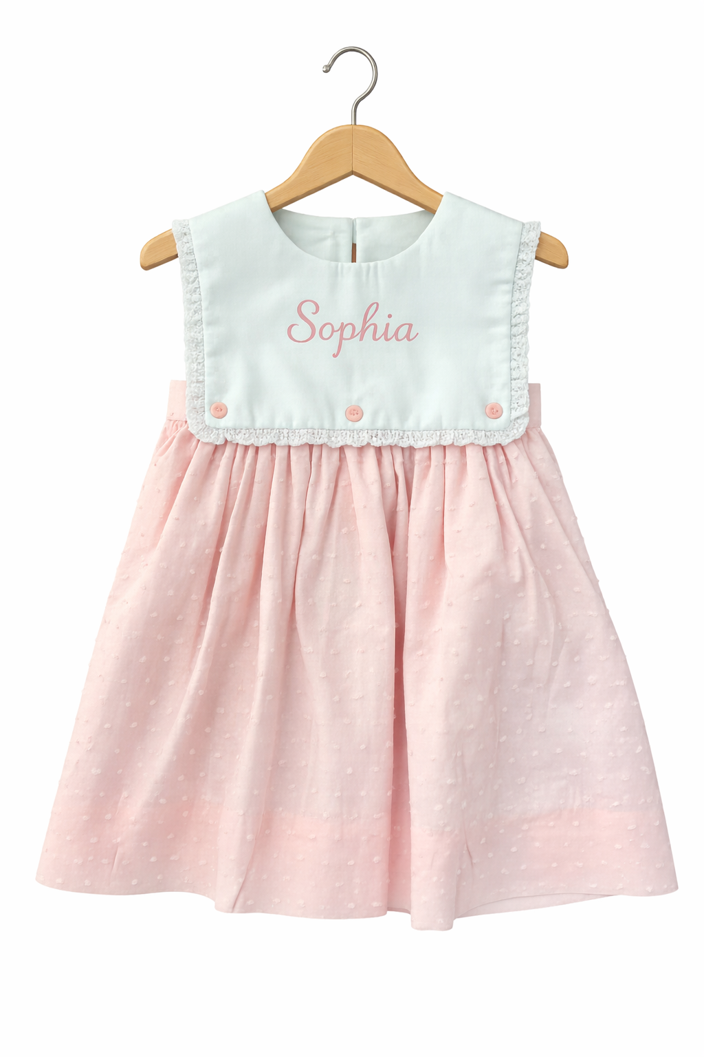 Pink Swiss Dot Dress