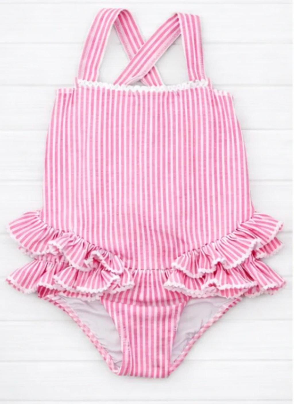 Stripe Frill Swimsuit