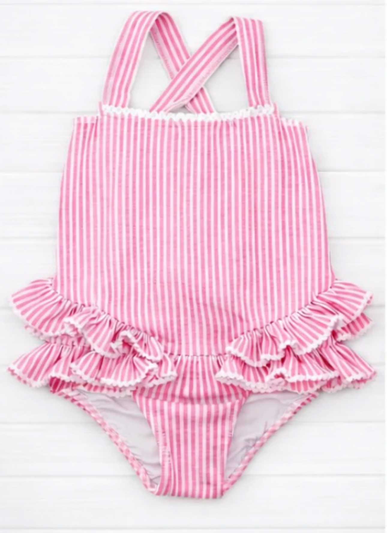 Stripe Frill Swimsuit