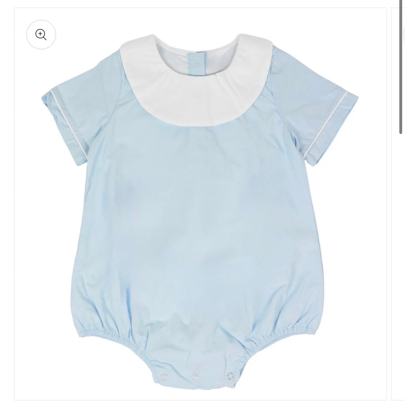 Boys Solid Blue Romper