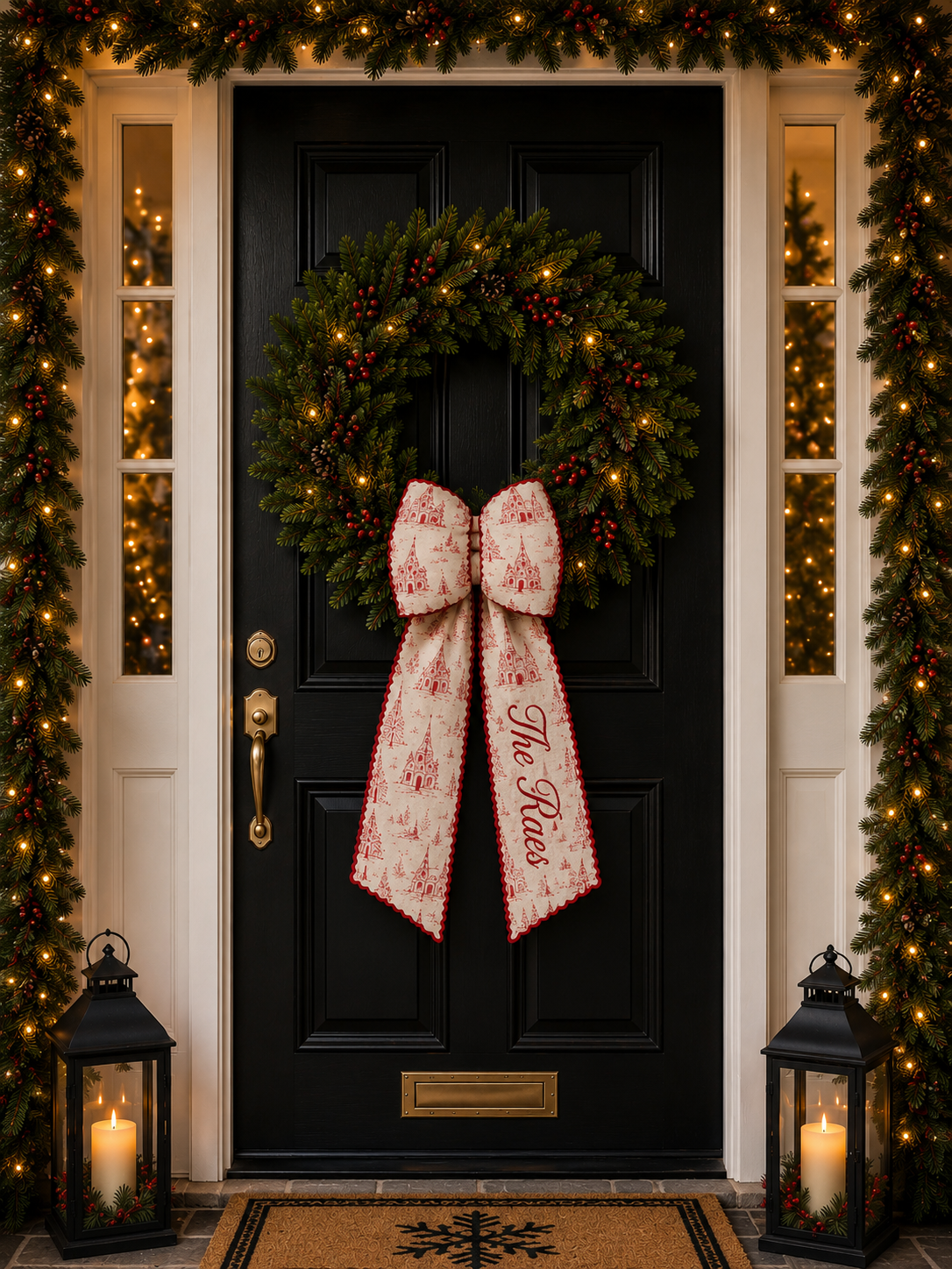 Door Wreath Bow Sash Various Patterns