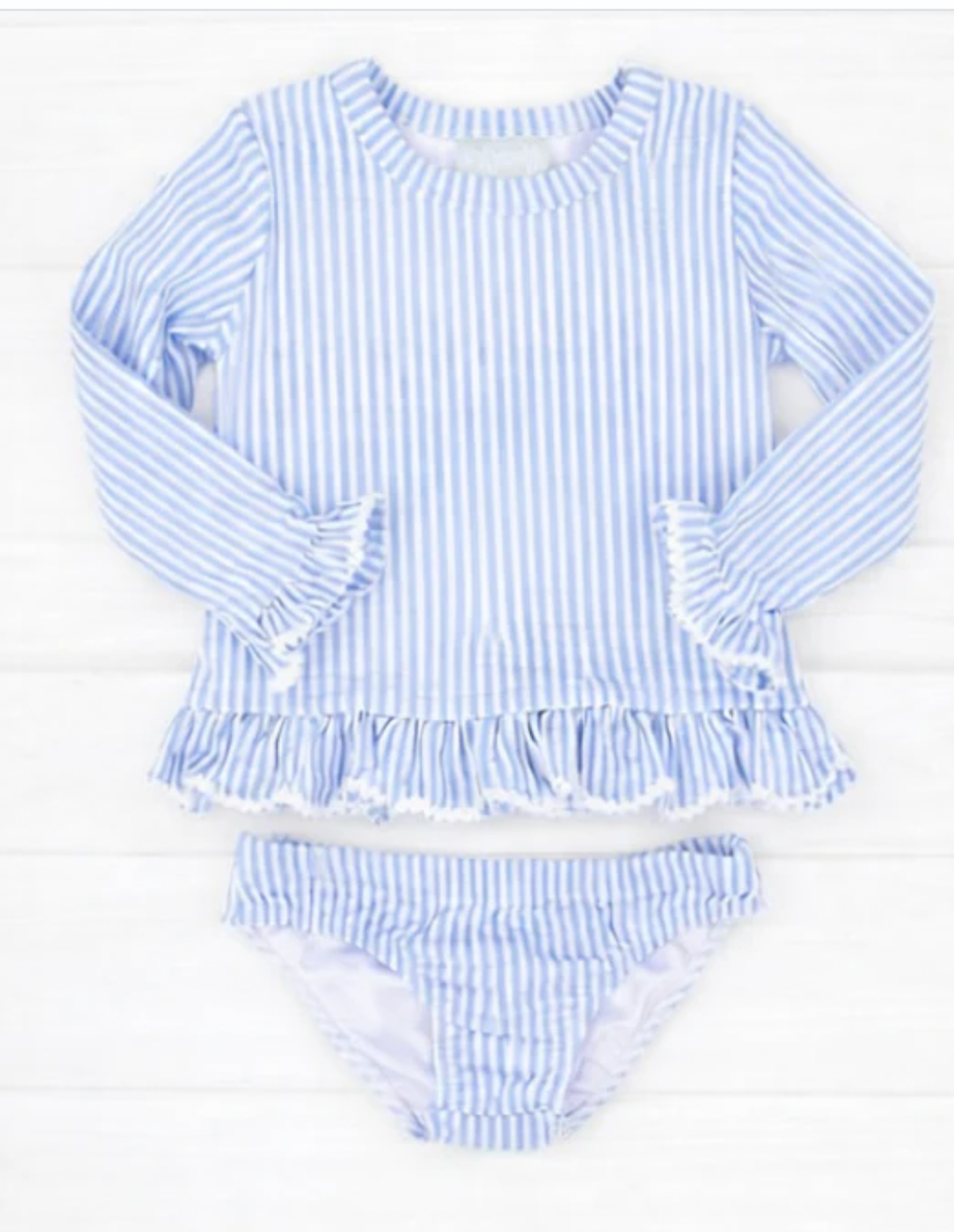Stripe Rash Guard Swim Set