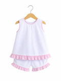 Girls Seersucker Jam Pant Set