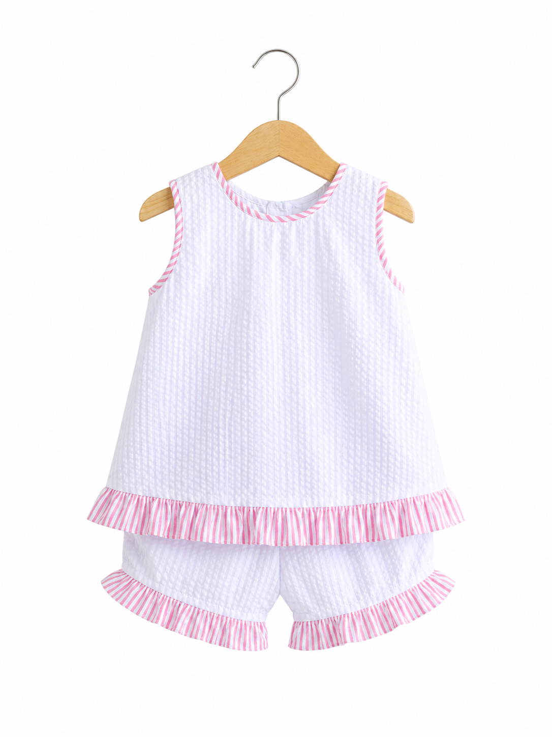 Girls Seersucker Jam Pant Set