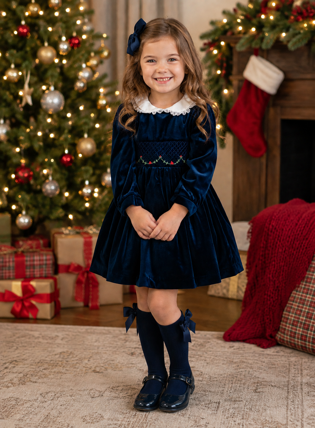 Matching Older Sister Velvet Dress