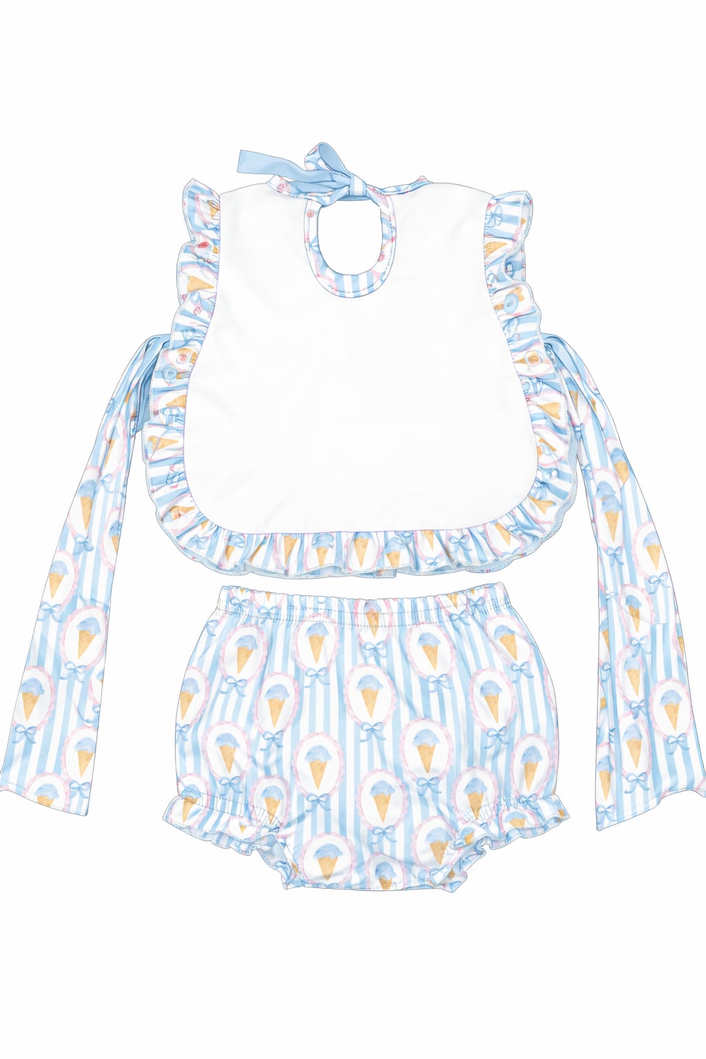 Ice Cream Print Apron Set