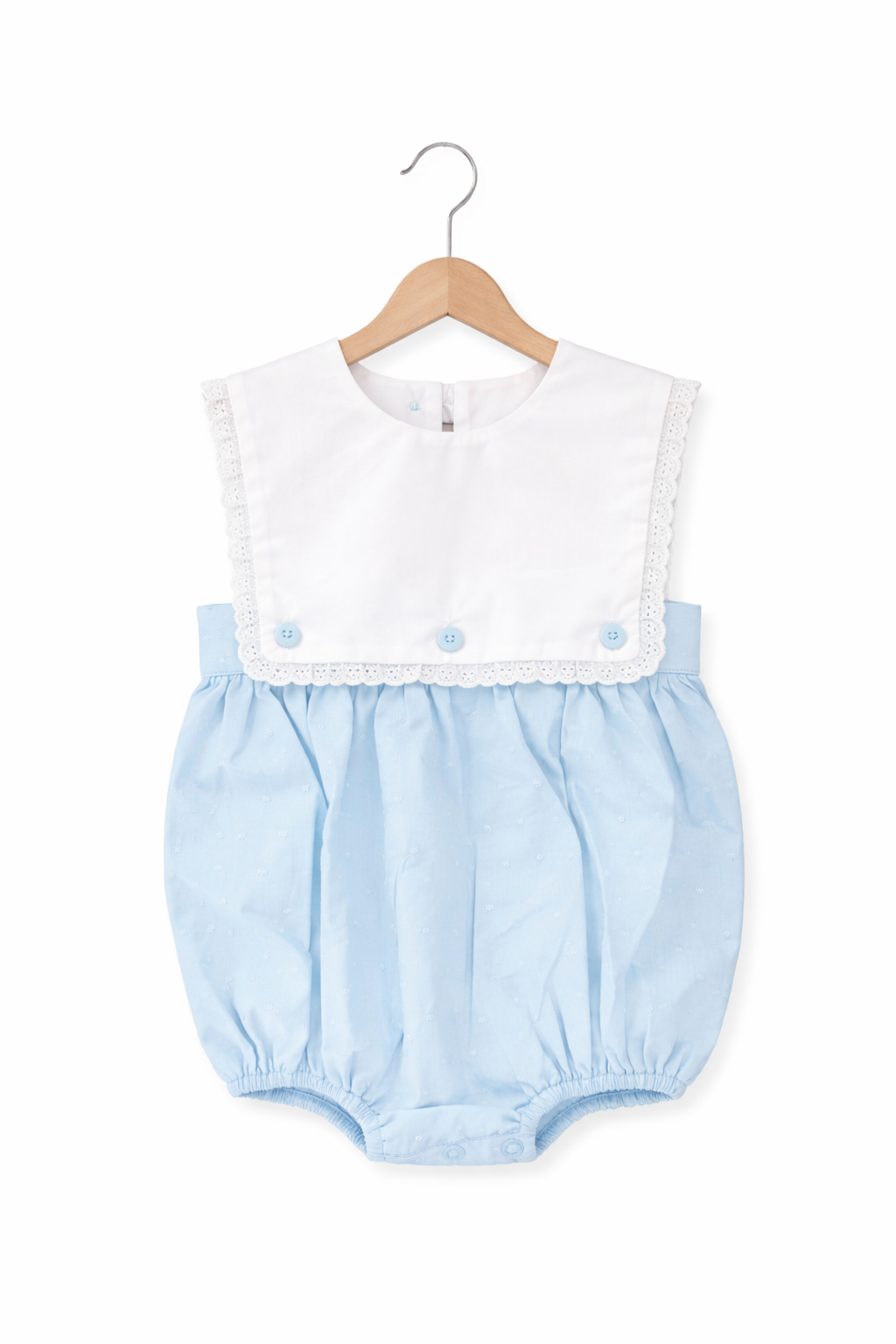 Unisex Blue Swiss Dot Bubble