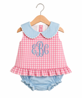 Girls Gingham Contrast Set