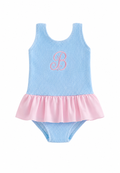 Blue Crinkle Swimsuit